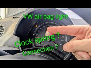 VW airbag and clock spring removal. Can we get rid of this airbag light ?