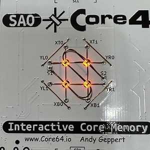SAO Core4 - A Nibble of Core Memory with I2C