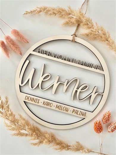 Personalized Wooden Door Wreath / Sign - Etsy