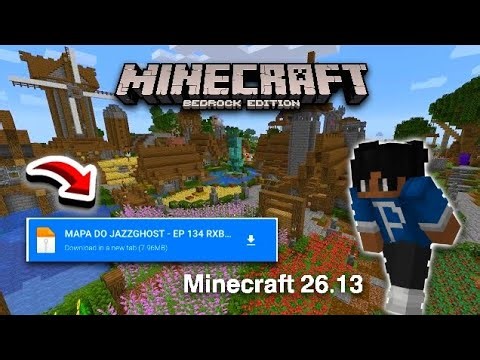 Mapa do jazzghost da série Origins para versão 26.13 link MediaFire para Minecraft Bedrock Edition✅️