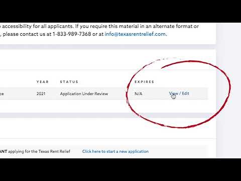 Texas Rent Relief Program Completing Application Tutorial
