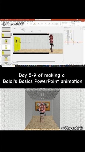#baldibasics Day 5-9 of making a Baldi's Basics PowerPoint animation