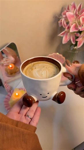 𝗜𝗥𝗔𝗝 on Instagram: "Day 2 of failure!!!! 👽 i messed it up at the end🫠 Syrups from @mini._.morsels . learning latte art, latte art practice, coffee beginner, barista training, home barista, coffee at home, cozy coffee moments, hot coffee lover, iced coffee lover, coffee obsession, fall coffee vibes, winter coffee vibes, autumn drinks, morning coffee routine, daily coffee fix, caffeine routine, coffee aesthetic, aesthetic coffee videos, latte pour practice, milk frothing practice, coffee lov