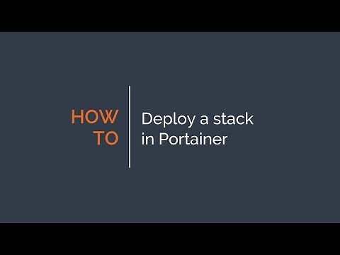 How to deploy a stack in Portainer