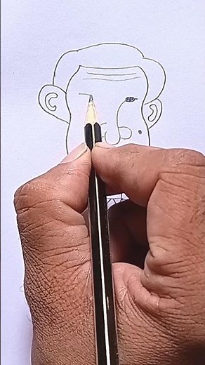 How to draw Mr bean drawing for kids easy #art #viral #ytshorts #shorts #mrbean