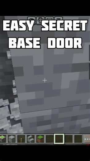 easy secret base door in minecraft #minecraft