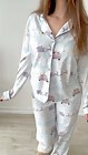 Women's cotton pyjamas Gifts for Her long sleeve fairisle print white size 8-18  | eBay UK