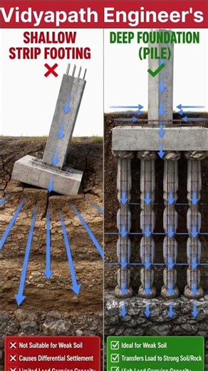 Which Foundation Is Safe for Weak Soil? #vidyapathengineers