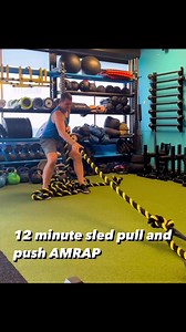 Try this 12 minute sled pull & push workout from @unconventional_strength (aka @battleropeexercises )  #sledworkout #functionaltraining #strengthtraining #pushpullgrind #battleropes #functionalstrength | Living.Fit | Facebook