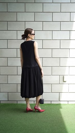 1K views · 28 reactions | Black Balloon Dress Product code:...