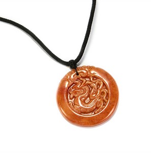 Fei Cui Red Jadeite Dragon Carving