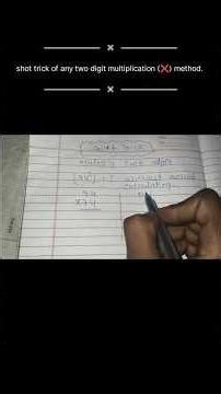 #short trick of two digit of multiply#without actual calculating