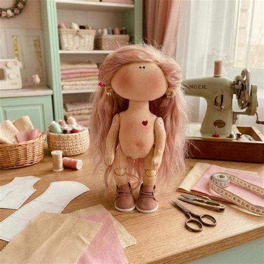 Rag Doll Body Making Sewing Pattern PDF 12 Inch DIY Cloth Toy Template - Etsy