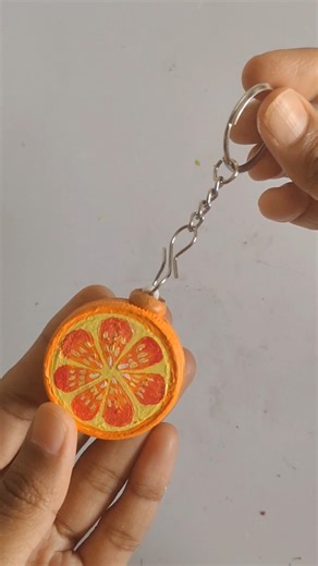 DIY Orange Keychain from Waste Box | Eco Craft