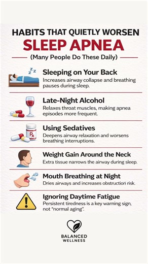 Habits That Quietly Worsen Sleep Apnea (Many People Don’t Realize This)