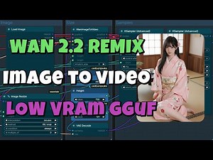 Comfyui WAN 2 2 Remix I2V (UNCEN) Don't miss it! Low Vram GGUF 🔥