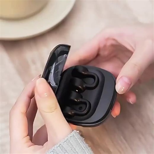 2024 New Color Screen Multi-function Earphones Clip-on Sports Earbuds with Memory Card and AI Noise Cancelling Technology