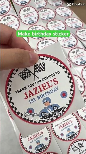 Make custom birthday stickers 2” and 3”. #smallbusiness #printing #customstickers