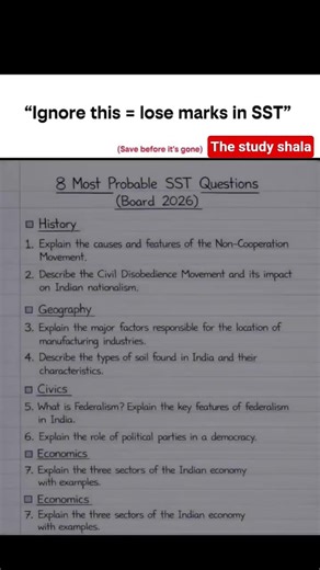 8 SST Questions That Come Every Year |#class10 Board Exam 2026#viral #shorts