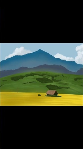 30 min color study - Satisfying Art Process: Mountain Landscape 🎨 #digitalart #cozyart #speedpaint