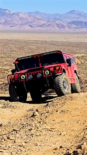 Red Hummer H1 on Instagram: "Enjoying the view and trail in the amazing desert . . . . #hummerh1 #hummer #amgeneral #olddaleroad #joshuatree #redhummerh1 #redcar #rockcrawling #centraltireinflation #dieselpower #turbodiesel #overland #overlanding #offroadnation #carsandcoffee #carsofinstagram #socallife #socalphotographer #hutchinsonrockmonster #summer2025 #adventure #4x4trucks #4x4life #offroad4x4 #offroading #portalgears #offthegrid #torsendiff #naturedrive #4x4trucks"