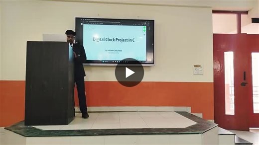 #firstproject #digitalclock #clanguage #invertisuniversity #learningjourney #programming #presentationskills | SHIVAM CHAUHAN