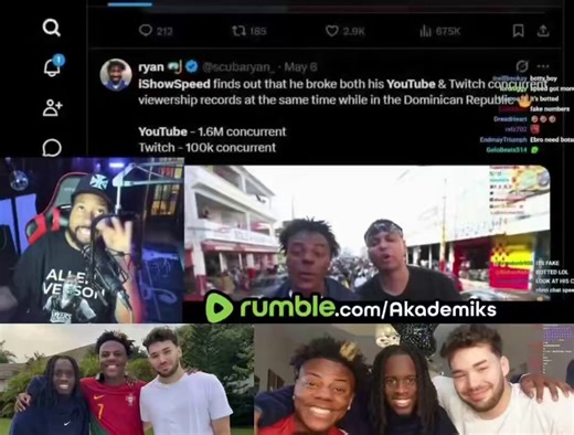 Yo no voy a volver a opinar sobre este tema:Alofoke es más grande en Youtube que todos los streamers de cualquier parte del mundo. Fin de la historia.Santiago le dio un trato de rey al gusano de Speed aquí y no debió.A ninguno de los gringos le conviene admitir esto.