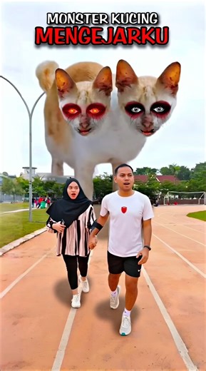 Apa❗Dikejar Monster Kucing Bareng Emak❗ Begini Cara Buatnya❗#editing #tutorial