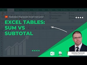 Excel Tables-Basic CSV import, Subtotal vs Sum difference! #exceltutorial #excelformulas #exceltips