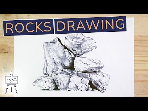 How to Draw Rocks Step by Step #drawingtutorial