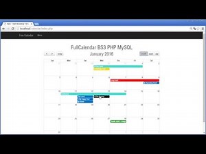 FullCalendar 2 php-MySQL
