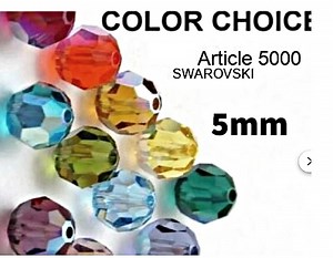 BEADS SWAROVSKI 5mm #5000 Faceted Round Color Choice - Etsy