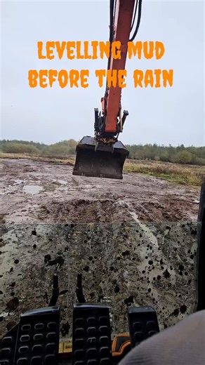 Covering the dumper tracks and levelling the mud before the weekend and more rain 🌧🌧 | Danish Construction Channel