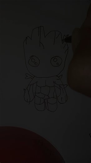 How to draw baby groot#avengers