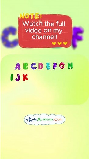 The ABC Song for Kids! Watch the full version on my channel #abcd