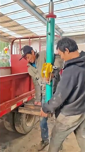 Three Brothers Team Up to Lift a Pole—Perfect Coordination!