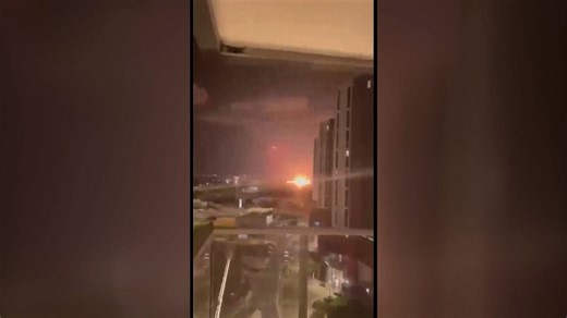 Video shows explosion as Iranian missile hits Tel Aviv