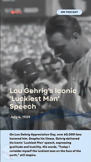 On This Day: July 4, 1939: Lou Gehrig's 'Luckiest Man' Speech - A Moment of Grace and Courage