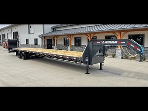 Lamar 102x40' Gooseneck Deckover Hotshot Trailer Tandem Dual