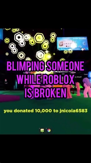 Dropping 10k on a follower in pls donate while roblox is broken 🤯 #plsdonate #plsdonateroblox #plsdonategame #hazem #haz3mn #robux #roblox #robloxdominus #blimp #broken #glitch #plsdonateblimp #10k #100k #stream #streamer #youtube #live #livestream