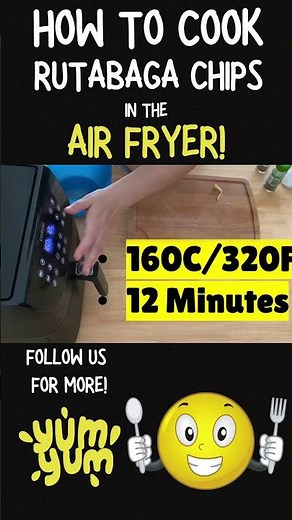 Air Fryer Rutabaga Chips #shorts