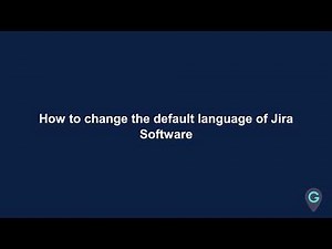 How to change the default language of Jira Software