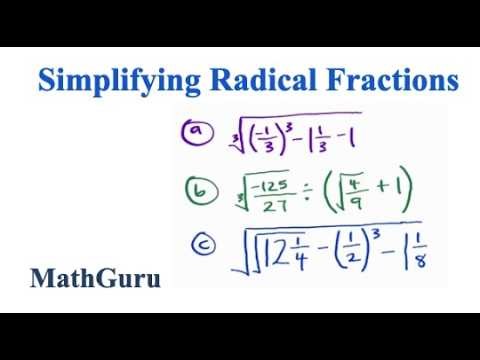 How to Simplifying Radical Fractions