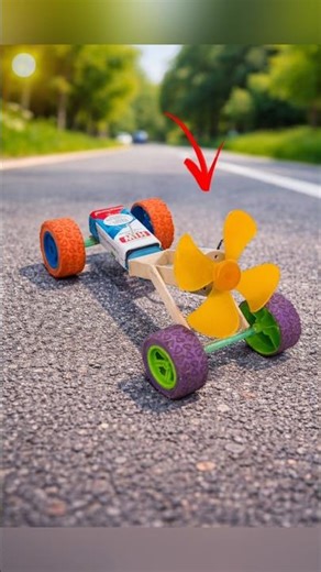 making toy car at home with #ytshorts #experimnent #science