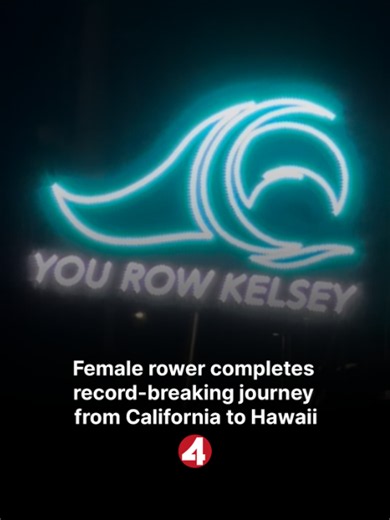 Hundreds gathered to cheer on Kelsey Pfendler as she pulled into a Honolulu harbor Friday night on her 21-foot rowboat. Pfendler started her record-breaking journey in Monterey, California, and arrived in Honolulu, Hawaii, after nearly a month and a half at sea. Find the full story at the link above. #fyp #california #bayarea #sanfrancisco #news