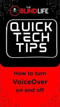 Episode 10: Quick Tech Tips! - Turning VoiceOver on & off #shorts