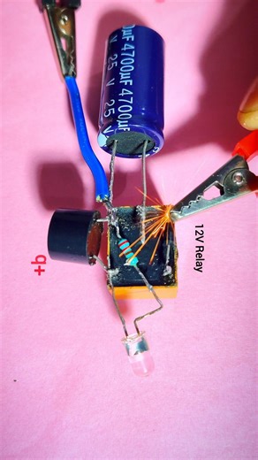Tiny Electronic Experiment with 12V Relay #bhavikaexperiment #viralshorts #circuit