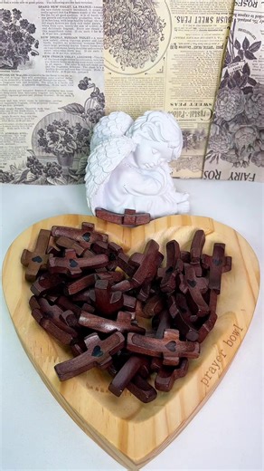 Unique Wooden Cross Keychain for Anxiety Relief