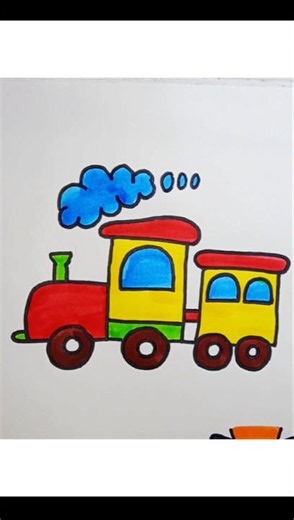 🚂 Easy Train Drawing for Kids | Simple & Cute Train Drawing #shorts#viral #trending #traindrawing