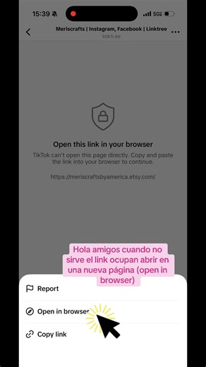 Hola amigos cuando no sirve el link (el enlace🔗) ocupan abrirlo en una nueva página (open in browser) Hay 3 puntos en la página de arriba haga click allí y después abrir en una nueva página. Hello friends if link isn’t working please open in new browser should let you access it there thanks! 😊 #etsyshop #tutorial #etsyseller #packages #orders